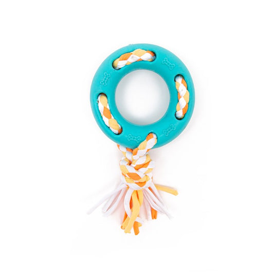 Small Cute Ring & Jersey Rope Dog Toy image 0