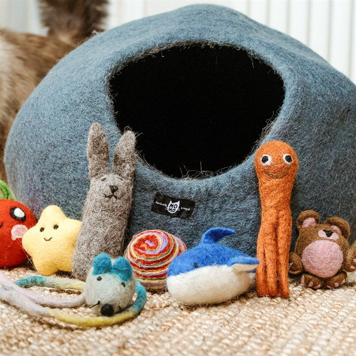 MoMo Felt Apple Cat Toy  10pieces image 1