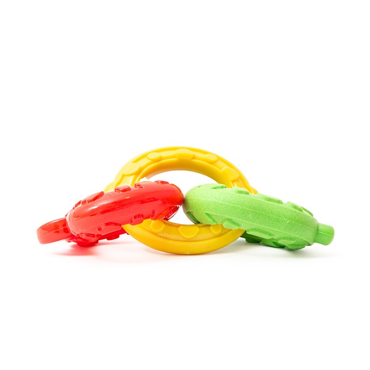 Small Cute Three Fruit Chain Dog Toy image 1