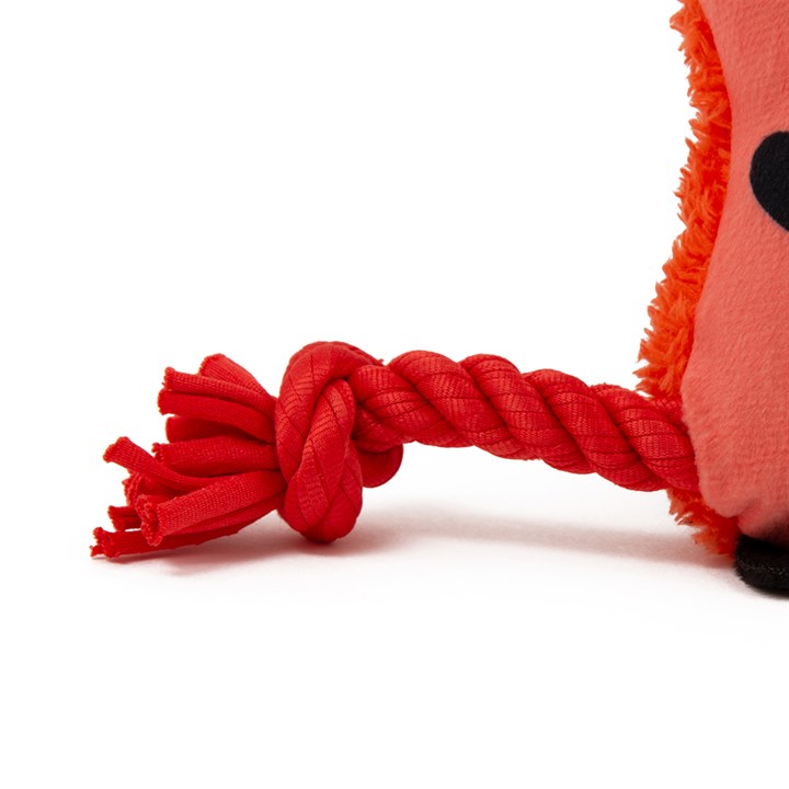 Small Cute Fox with Rope Dog Toy image 1